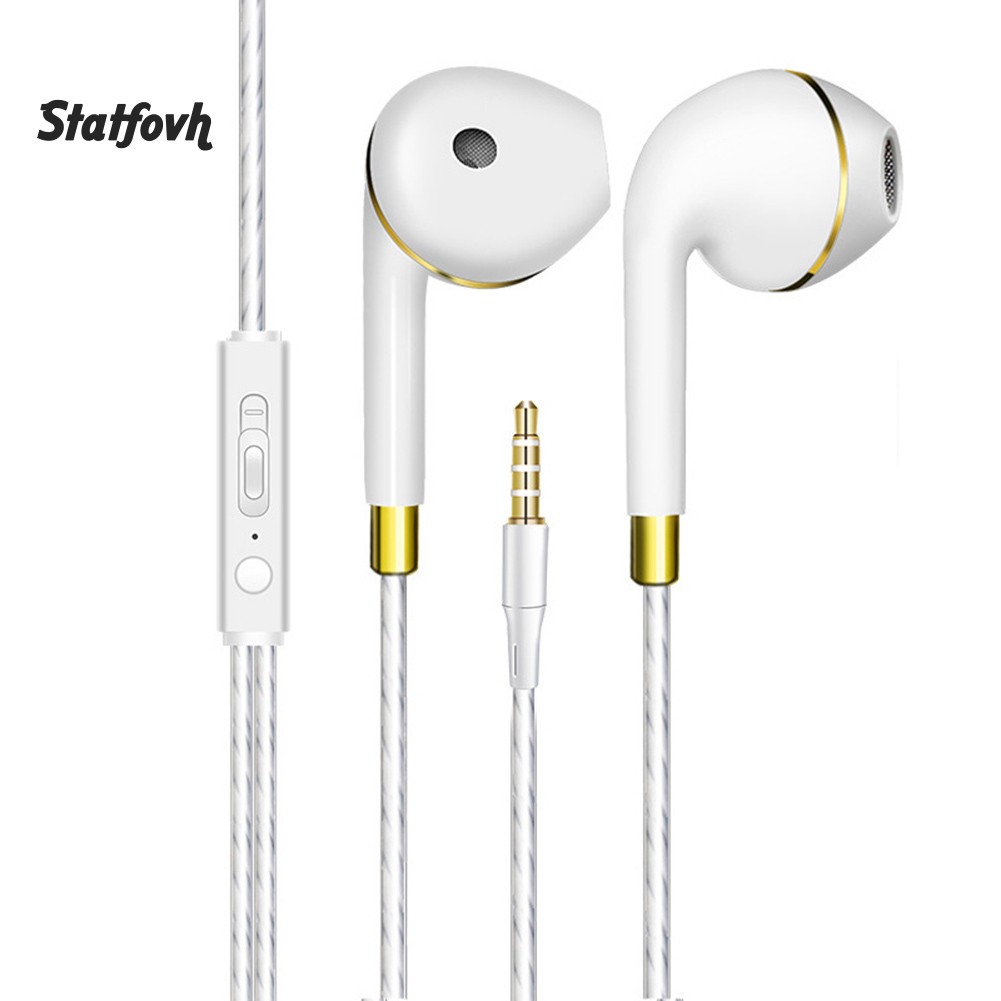☀Sta Universal 3.5mm Plug Mobile Phone MP3 PC Laptop In-ear Wired Earphones with Mic