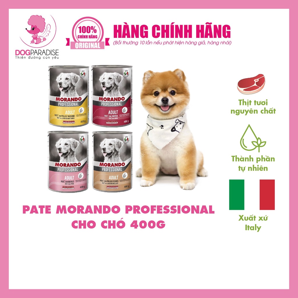 Pate Morando cho chó có 4 vị - Dog Paradise