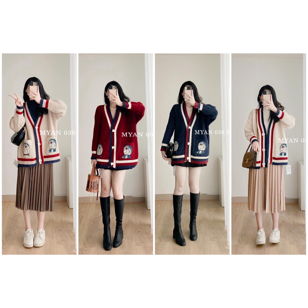 Cardigan viền màu 2 túi DRM A122121 | BigBuy360 - bigbuy360.vn