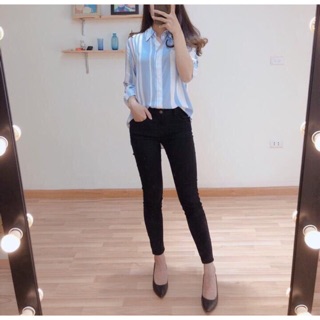 Sale quần jeans đen nữ nâng mông vnxk