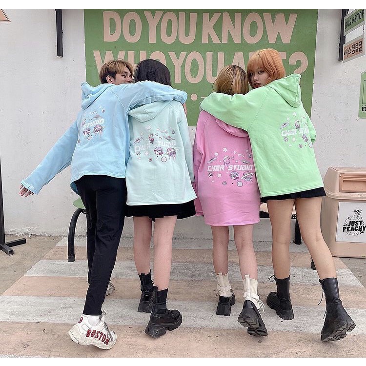 Áo nỉ thiên hà nhiều màu