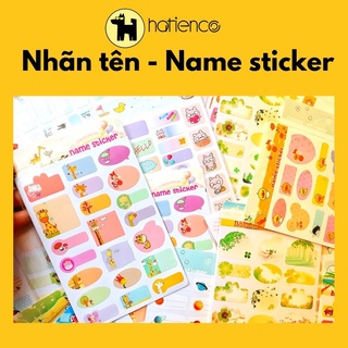 Name sticker, nhãn tên dễ thương trang trí