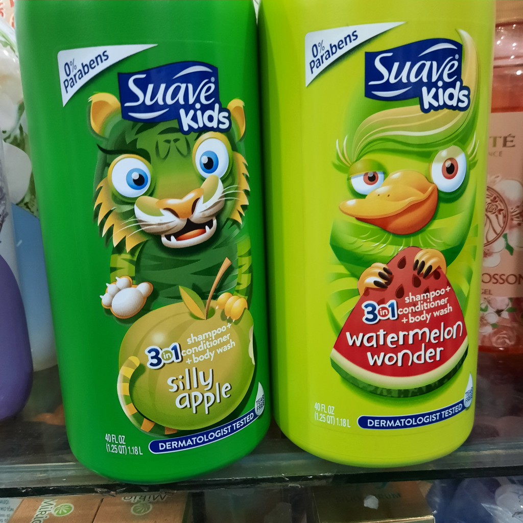 Sữa tắm gội trẻ em Suave Kids 3 in 1 - 1.18 lít