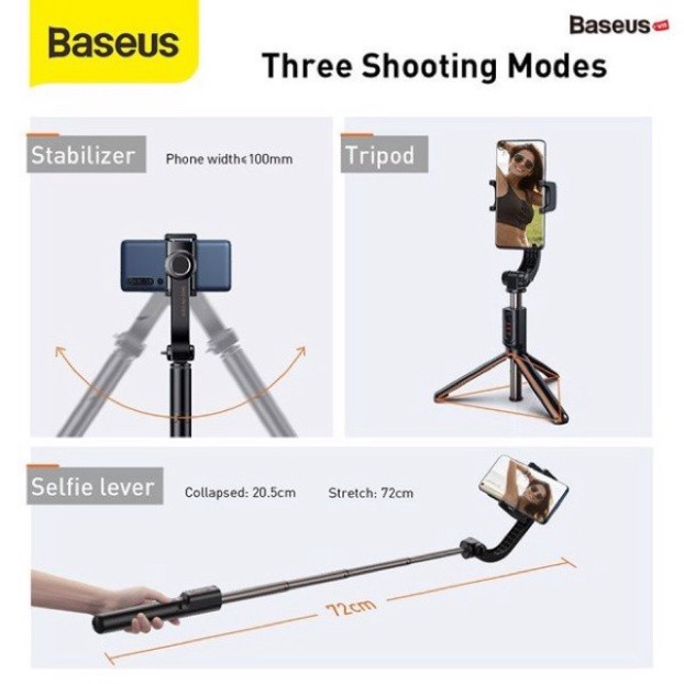 Gậy tự sướng tích hợp Gimbal chống rung thông minh Baseus | BigBuy360 - bigbuy360.vn