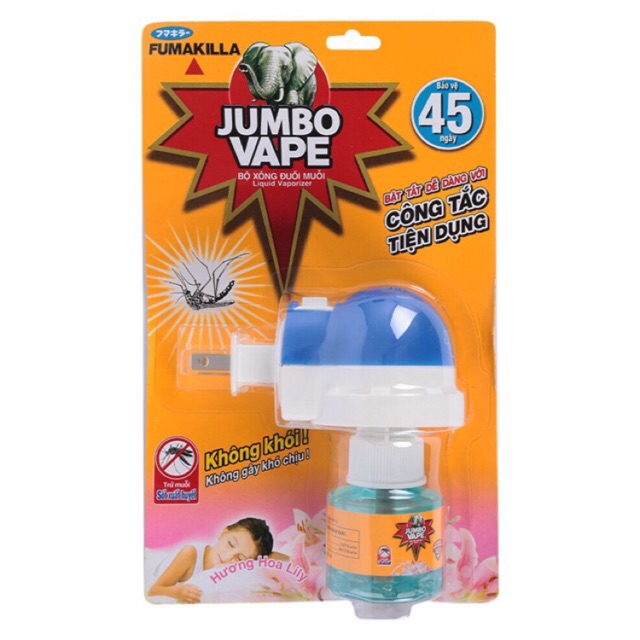 Tinh dầu đuổi muỗi Jumbo Vape 45 ngày