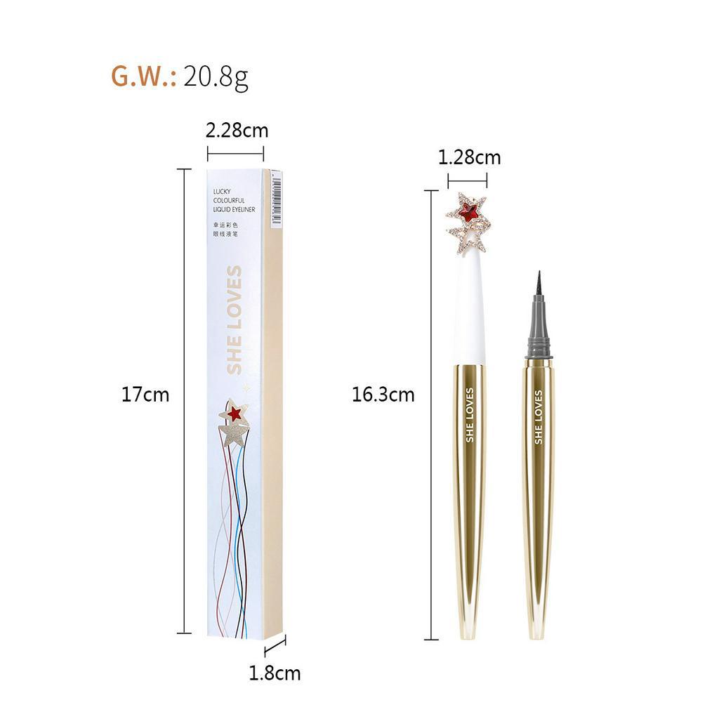 Bút kẻ mắt nước 6 màu tùy chọn chống thấm nước lâu trôi