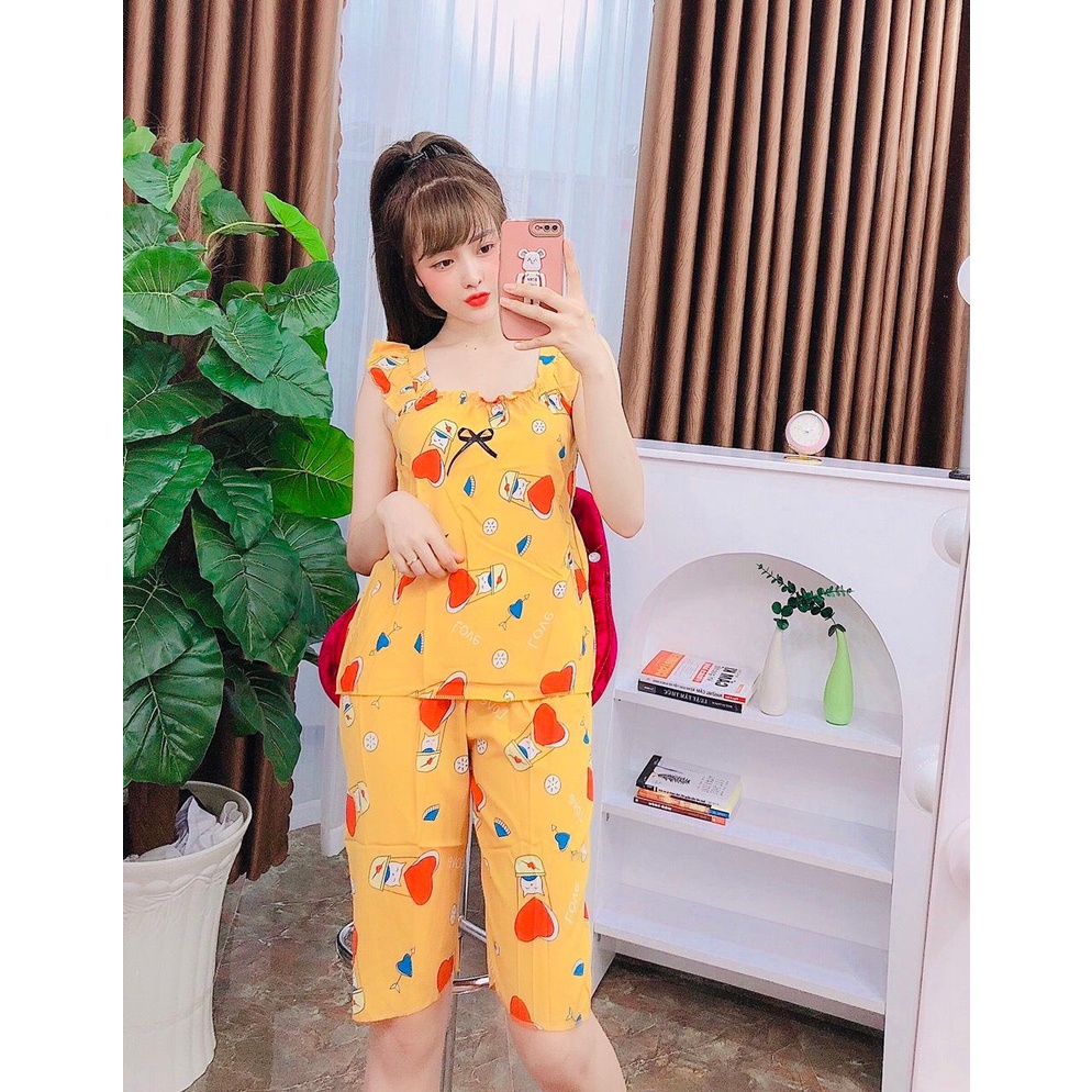 ❌ MẪU HOT❌❌ Đồ bộ lửng 2 dây mặc nhà  , đồ bộ nữ mặc nhà chipchip90 M00132