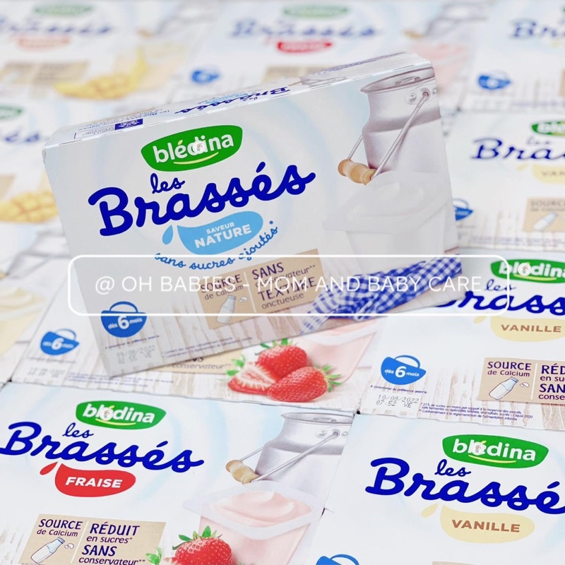 Sữa chua kem tươi Brasses Bledina Pháp  - Date mới nhất 2022