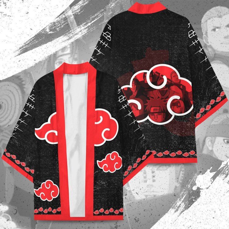 Áo Khoác Kimono Biểu Tượng Anime Konoha Hokage Kurama Uchiha Sharingan