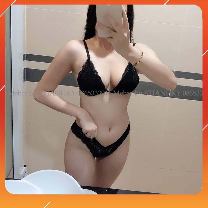 [RẺ NHẤT SHOPEE] Bộ đồ lót ren không gọng phối quần lọt khe nhiều màu siêu đẹp | BigBuy360 - bigbuy360.vn