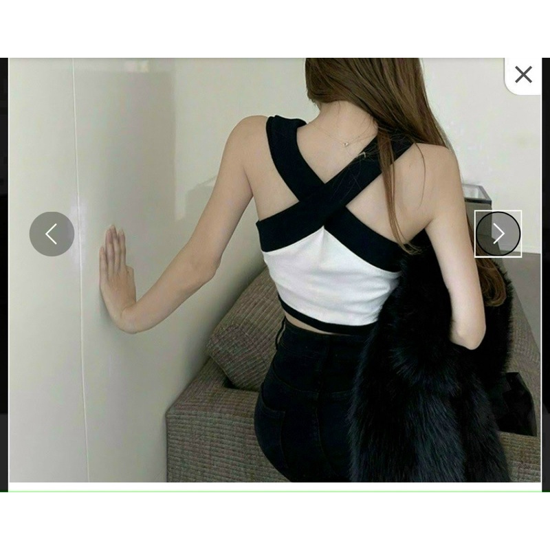 ÁO CROPTOP CHÉO DÂY SEXY