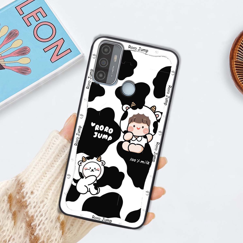 Ốp lưng Oppo A53 / A32 in hình gấu cute,bò sữa 3D cute dễ thương bảo vệ điện thoại.