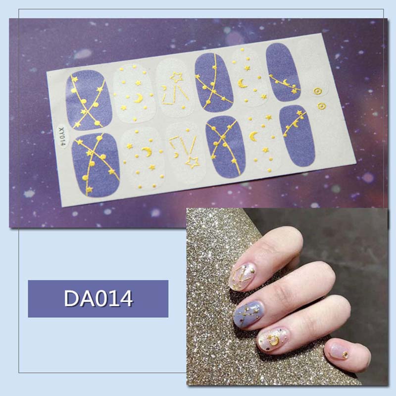 Bộ 14 miếng dán móng tay XY001-XY020 kiểu dáng xinh xắn