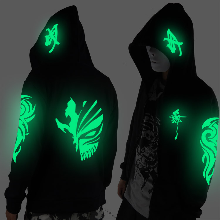 Áo khoác đen tay dài họa tiết dạ quang cá tính cho nam | BigBuy360 - bigbuy360.vn