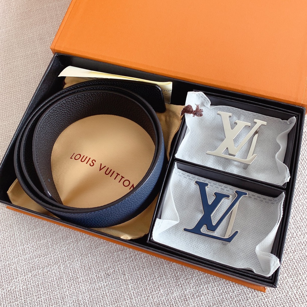 Thắt lưng nam da thật cao cấp Louis Vuitton LV kiểu dáng lịch lãm, trẻ trung