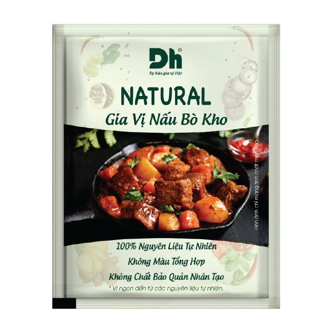 Gia vị bò kho DH Food Natural gói 10g - Gia vị nấu bò kho ngon chuẩn vị