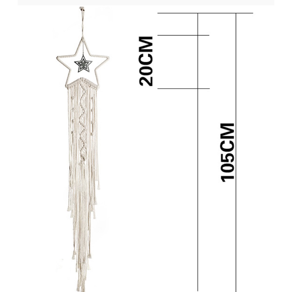 (Mẫu 16) Macrame Dreamcatcher Trang Trí Xinh Xắn