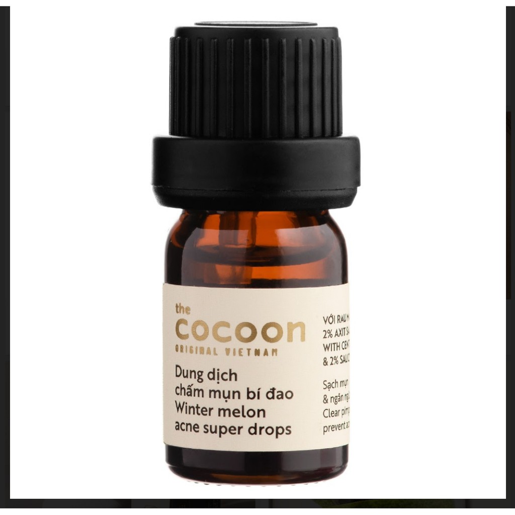 Dung Dịch Chấm Mụn, Hỗ Trợ Giảm Mụn Chiết Xuất Bí Đao The Cocoon Winter Melon Acne Super Drops 5ml