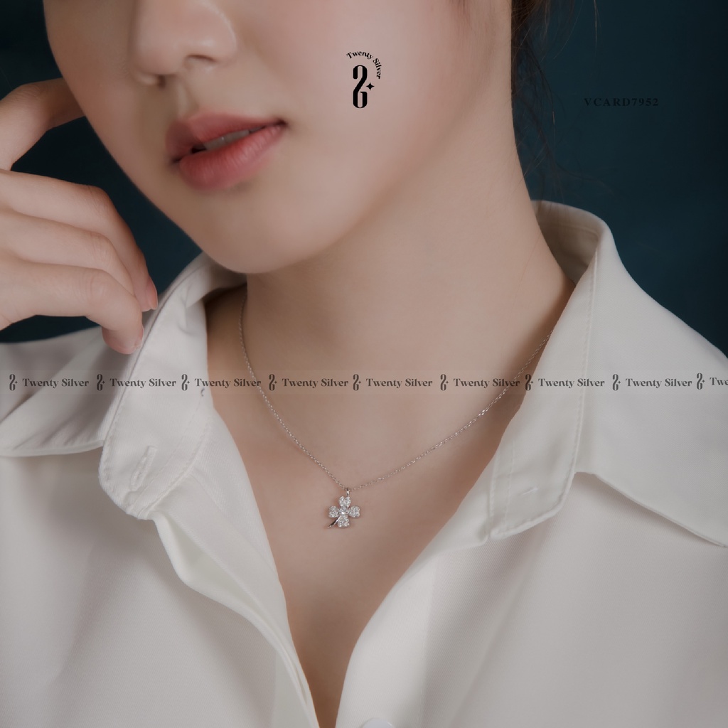Dây Chuyền  Nữ Bạc S925  Lucky Charm VCARD7952. Vòng Cổ Nữ Bạc 20Silver