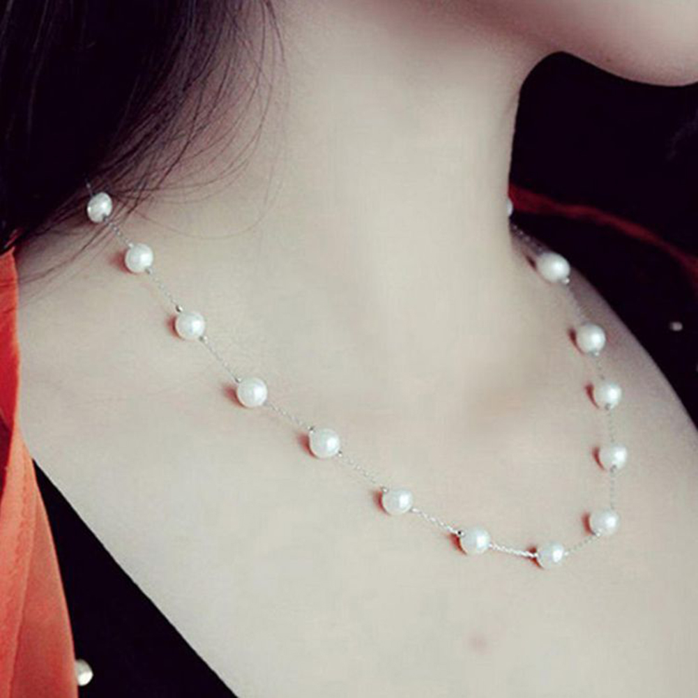 Fs Vòng Cổ Choker Phối Hạt Ngọc Trai Thiết Kế Quyến Rũ Cho Phái Nữ