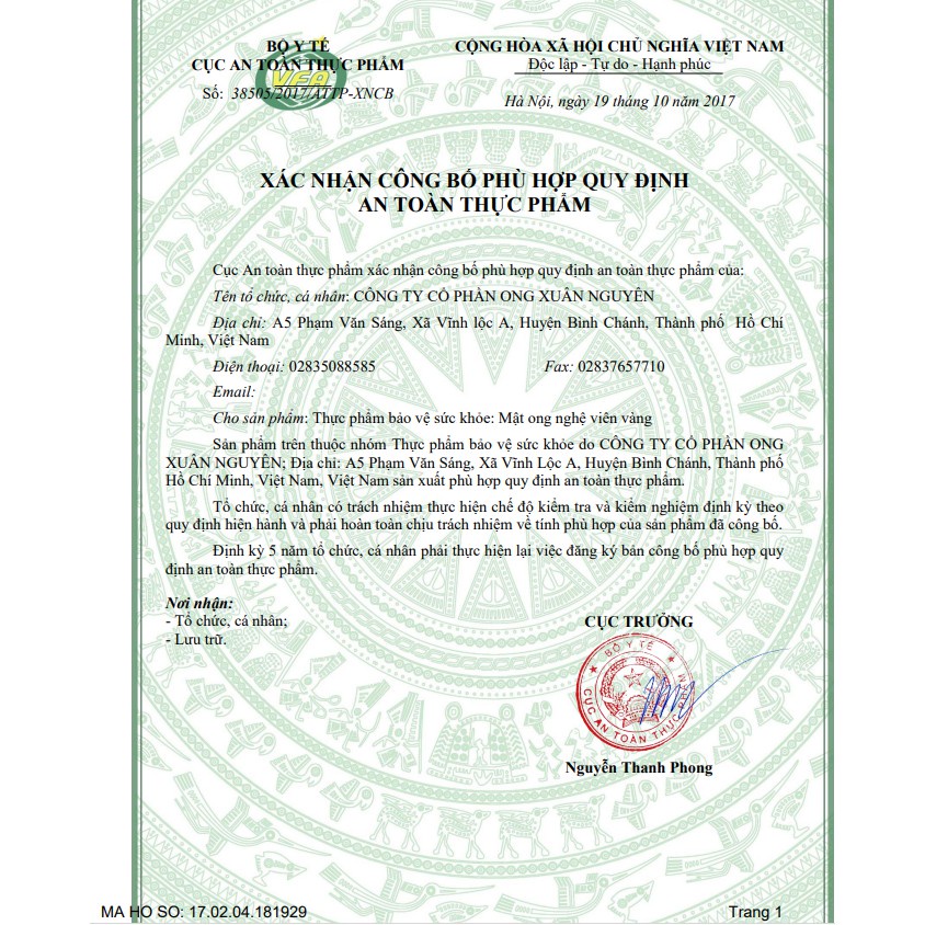 Mật ong viên nghệ XUÂN NGUYÊN 100g-2 loại