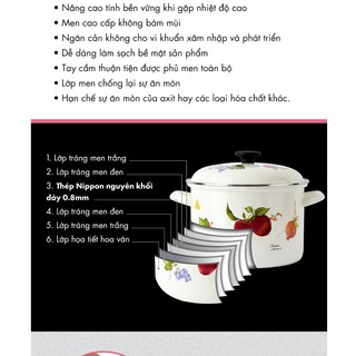BỘ 2 NỒI TRÁNG MEN FUJIHORO FRV-2