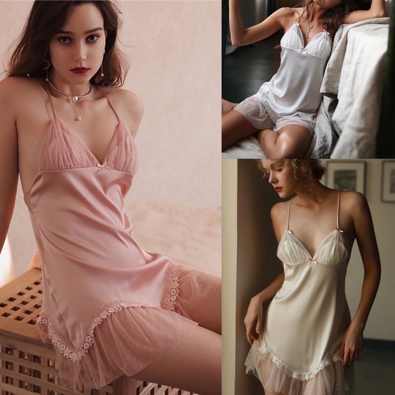 Váy ngủ lụa ca cấp Quảng Châu sexy gợi cảm quyến rũ đỉnh chop