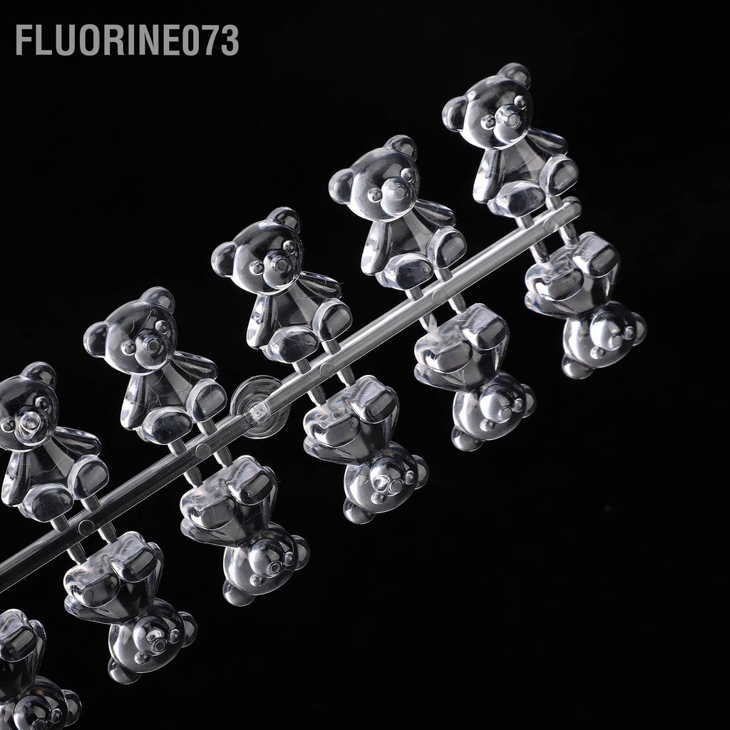 Fluorine073 120 cái Hình dạng con gấu Thẻ hiển thị màu móng tay Mẹo làm móng Bảng màu vẽ móng Thực hành nghệ thuật cho Manicuris