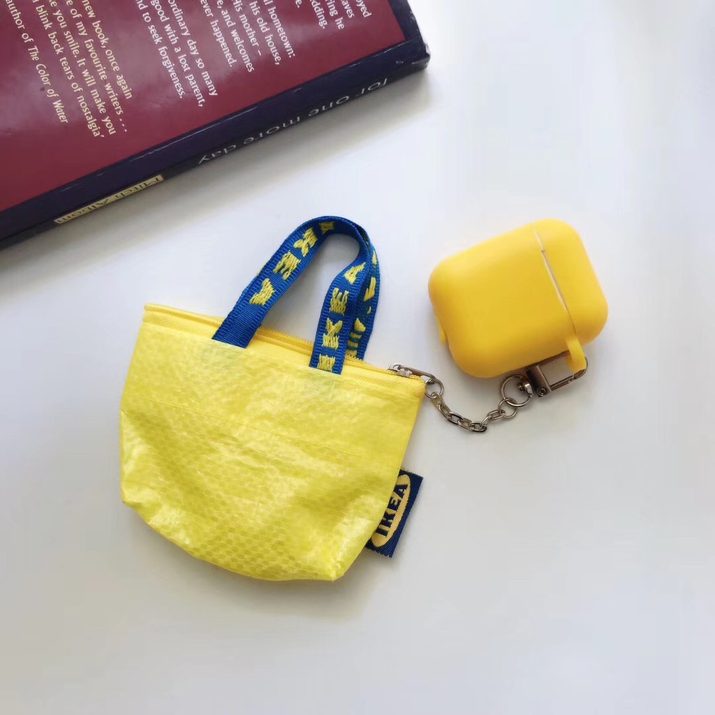 Vỏ Bảo Vệ Hộp Đựng Tai Nghe Airpods Hình Túi Xách Mua Sắm Ikea Mini Kiểu Hàn Quốc Dễ Thương