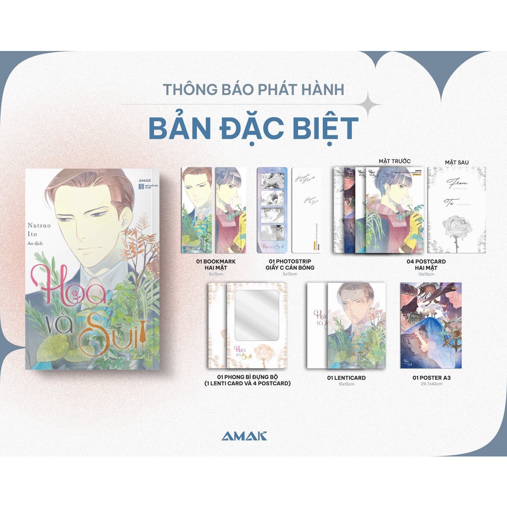 Sổ tay Hoa và Suit - Bản đặc biệt, bản thường có poster