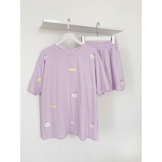 SET014 - Set homewear Gấu tím Candy tím