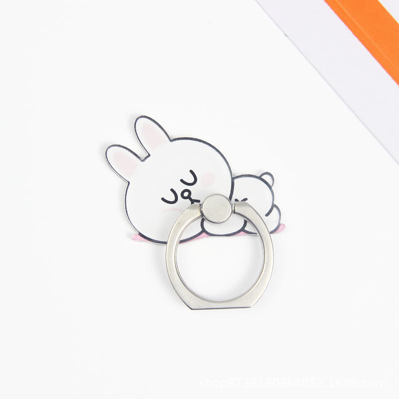 New Line Friends Korean Cartoon Cute Rabbit Cony Bear Brown Couple Mobile Phone Ring Holder Cell Phone Bracket Dây điện thoại di động | BigBuy360 - bigbuy360.vn