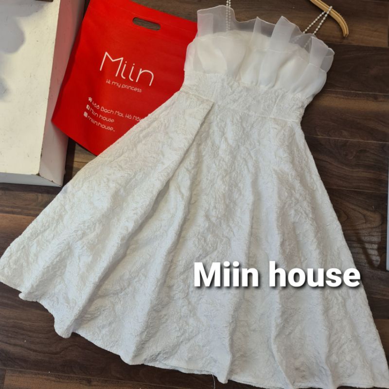 Váy 2 dây ngọc xốp xòe phối ngực tơ kính | BigBuy360 - bigbuy360.vn