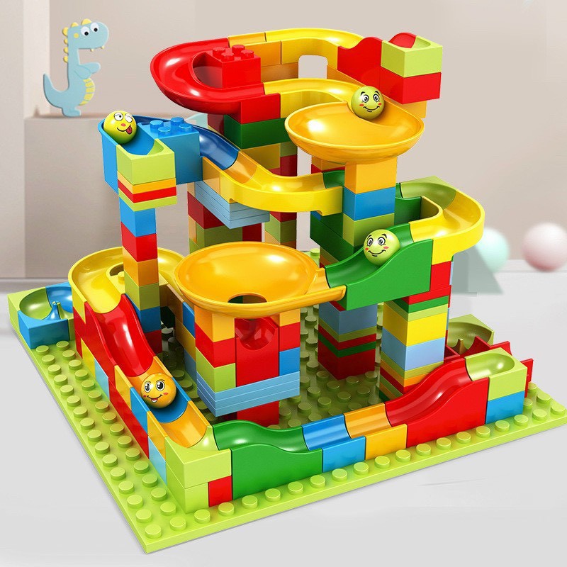 [Siêu Rẻ] Đồ chơi Cầu Trượt Lego thả bi 168 chi tiết cho bé phát triển trí tuệ