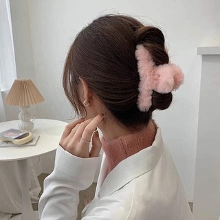 Kẹp tóc lông đơn giản dễ thương phong cách Hàn Quốc