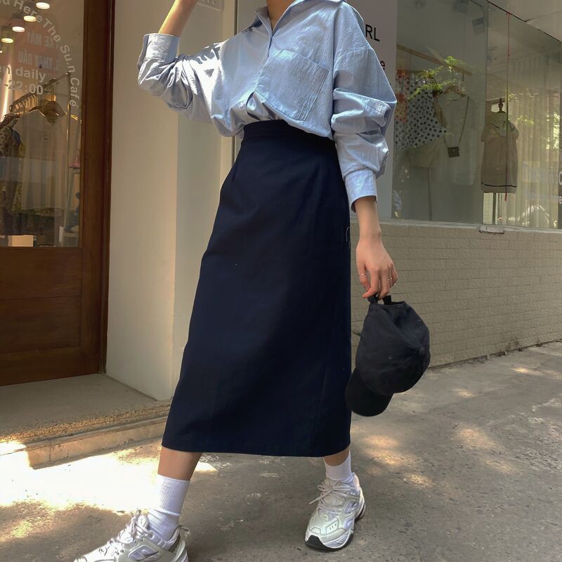 Chân váy midi chun sau NQ - CV0286 | BigBuy360 - bigbuy360.vn