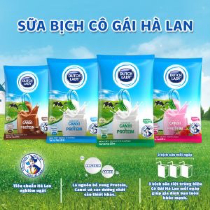 Sữa bịch Cô Gái Hà Lan 220ml  - Đủ các vị