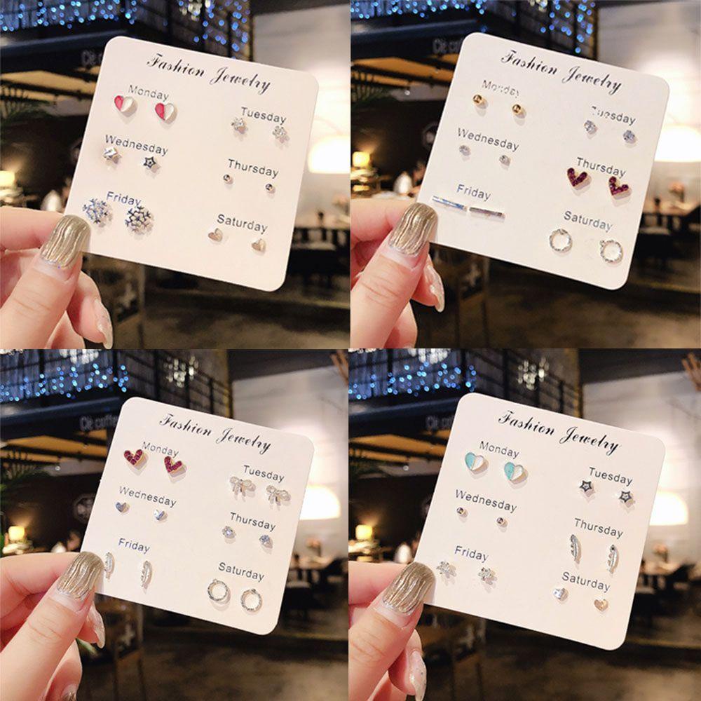 Set 2 / 6 Cặp Khuyên Tai Nữ Thời Trang