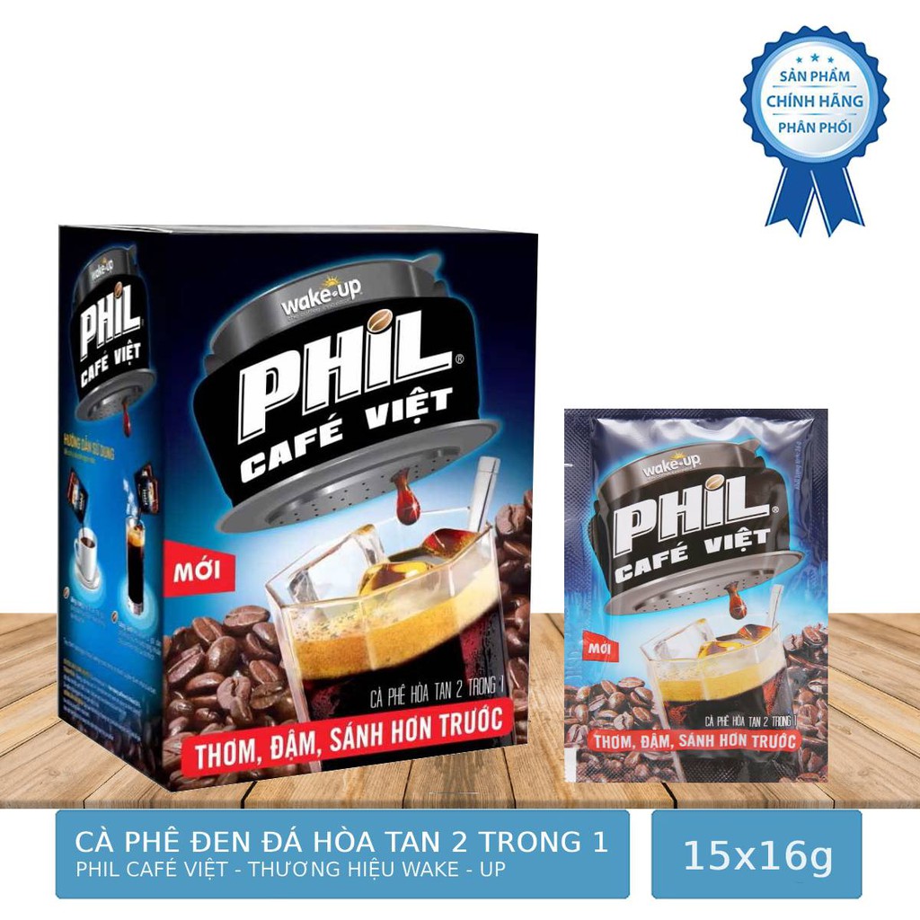 [Mã GROXUAN1 giảm 8% đơn 150K] Hộp 15 Gói Cà Phê Hòa Tan 2 Trong 1 – Phil Café Việt 16g/gói | BigBuy360 - bigbuy360.vn