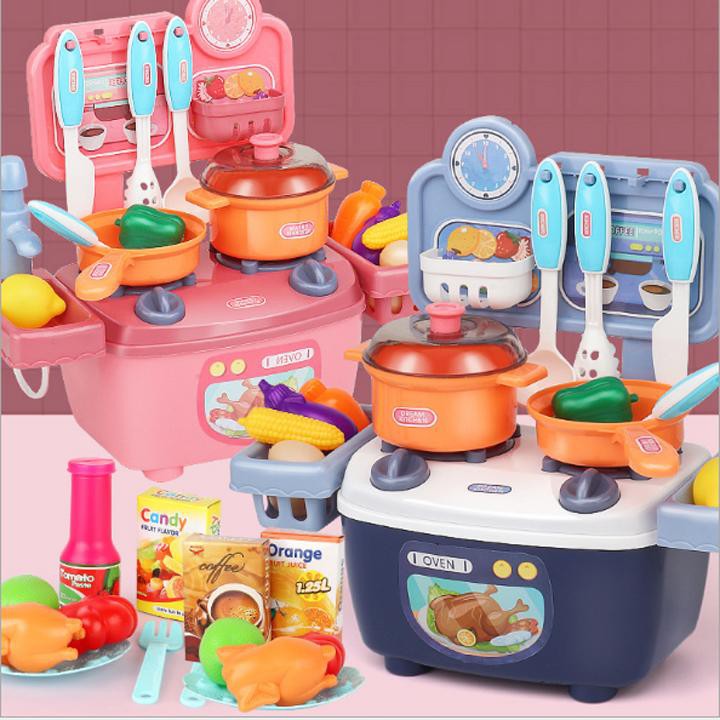 Bộ đồ chơi dụng cụ nấu ăn nhà bếp mini 16 trong 1 cho bé giả làm đầu bếp