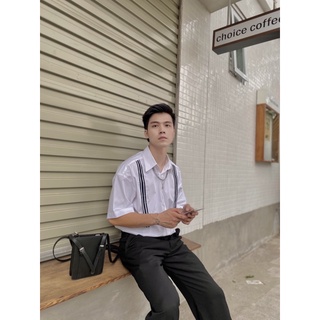 Áo Sơ Mi Cộc Tay Giả Đai