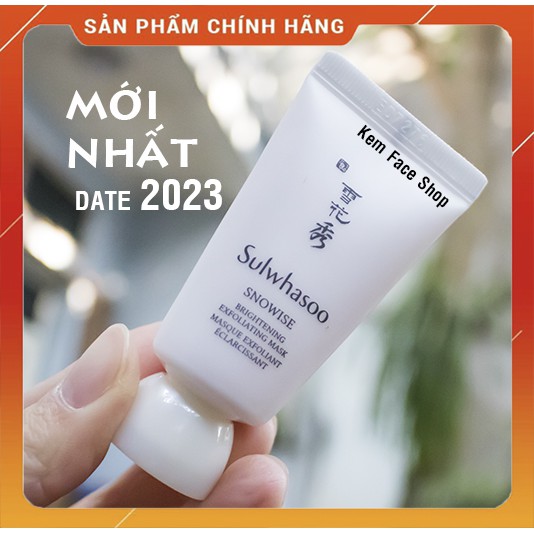 Mặt nạ kì da chết dưỡng trắng da bạch sâm sáng mịn da hiệu quả nhanh sulwhasoo white ginseng radiance refining mini 15ml