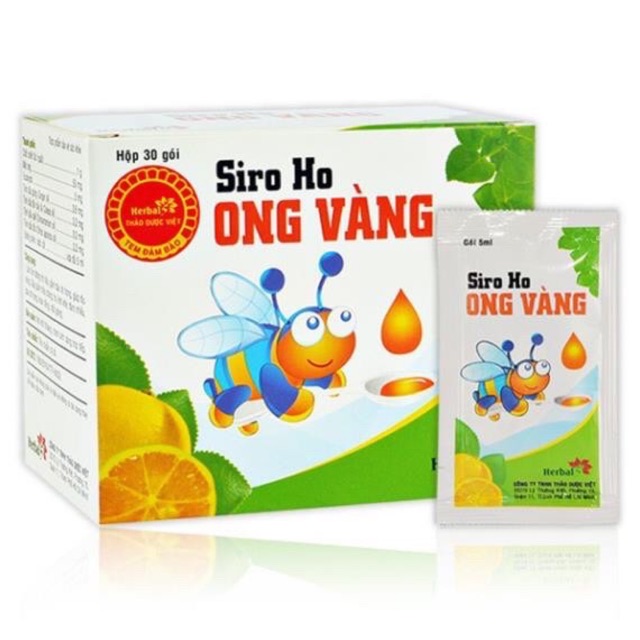 Thực phẩm bảo vệ sức khỏe : Siro Ho Ong Vàng ( hộp 30 gói)