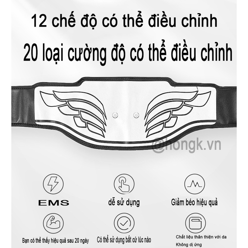 Đai mát xa tập cơ bụng thông minh hỗ trợ giảm cân đánh tan mỡ bụng/ bắp tay/ chân săn chắc