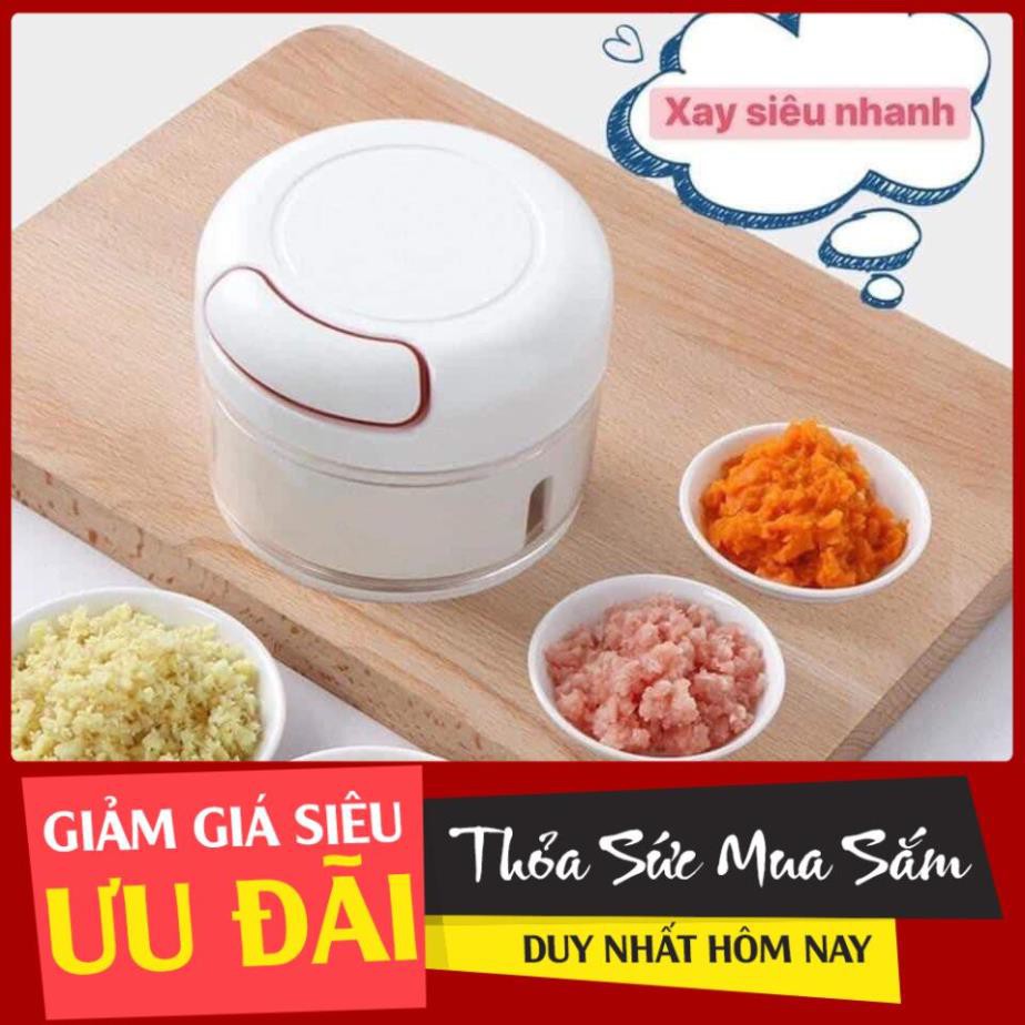 Xay tỏi ớt mini bằng tay Mini Food Chopper, máy xay thịt thực phẩm [Giá sốc]