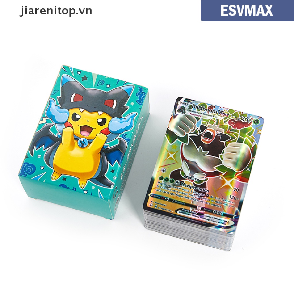 Pokemon Cards in Spanish TEAM GX VMAX Trainer Energy Holographic Playing Cards