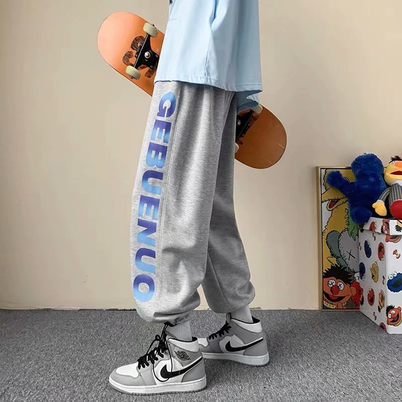 Quần thể thao ống rộng nhuộm màu phong cách Nhật Bản thời trang cho nam size M-5XL