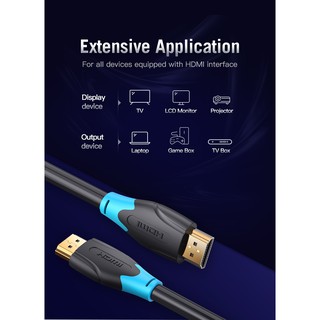 Cáp HDMI 2.0 Vention Mạ vàng - Hỗ trợ 4K/60Hz, 18Gbps - Dây cáp HDMI dài 1m 1.5m 2m 3m 5m 8m 10m