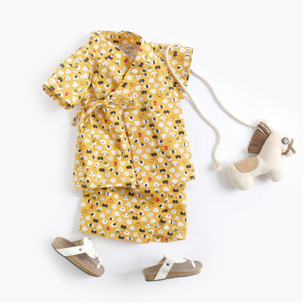 Bộ Đồ Ngủ kimono Tay Ngắn Phong Cách Nhật Bản Dễ Thương Cho Bé Sơ Sinh 0846