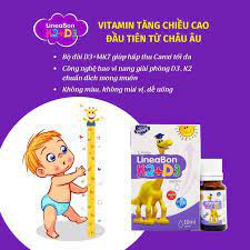 Vitamin Lineabon K2, D3 hỗ trợ hấp thu canxi chai 10ml